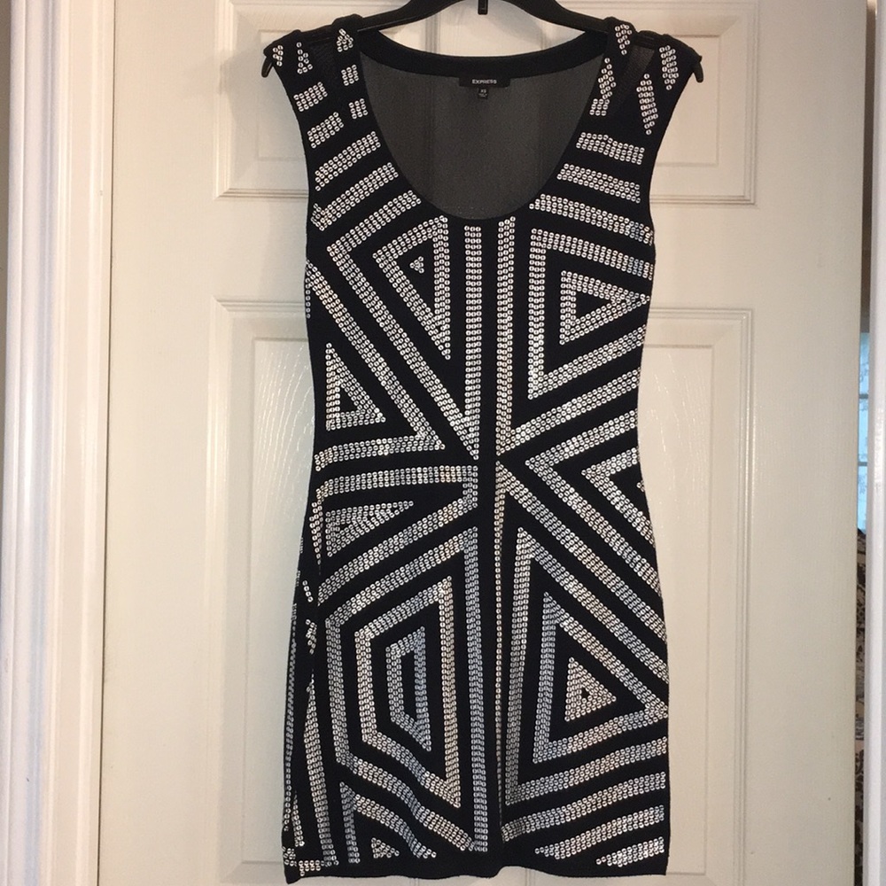 Express A-line black dress XS